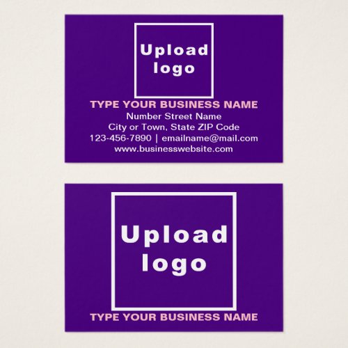 Business Brand on Purple Rectangle Profile Card