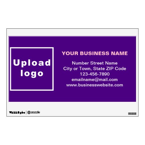 Business Brand on Purple Rectangle Wall Decal