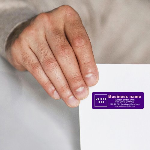 Business Brand on Purple Return Address Label