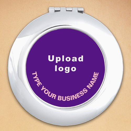 Business Brand on Purple Round Compact Mirror