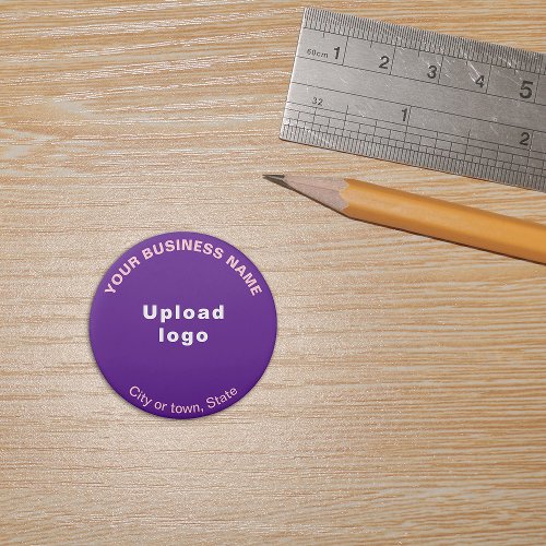 Business Brand on Purple Round Shape Eraser