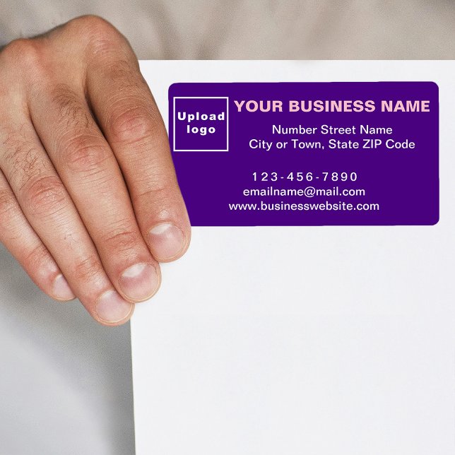 Business Brand on Purple Shipping Label (Purple shipping label with your business brand)