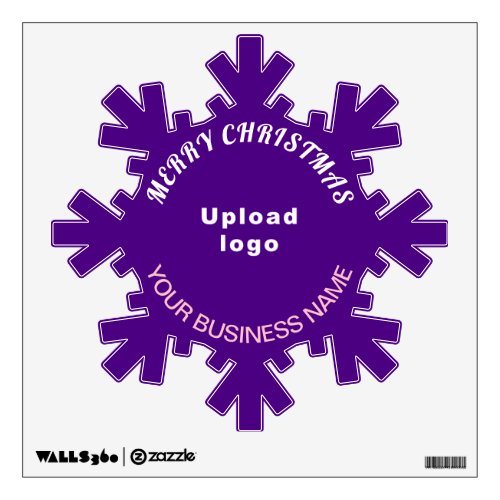 Business Brand on Purple Snowflake Wall Decal