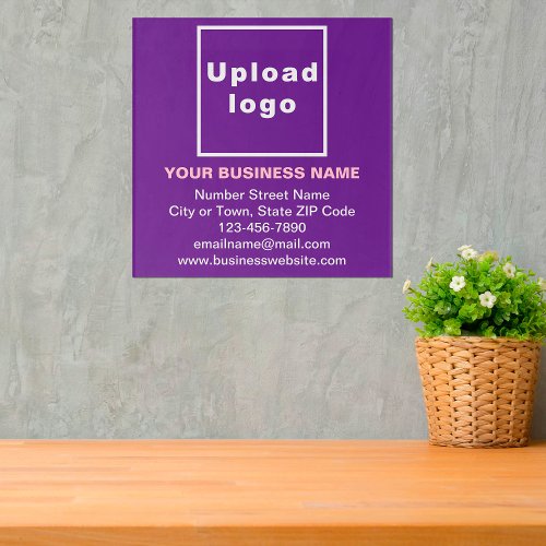 Business Brand on Purple Square Acrylic Print