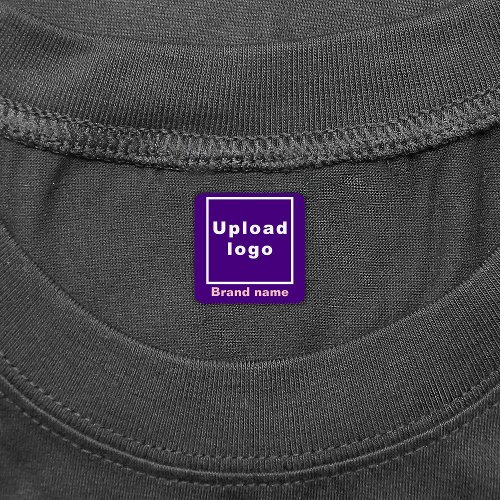 Business Brand on Purple Square Clothing Label