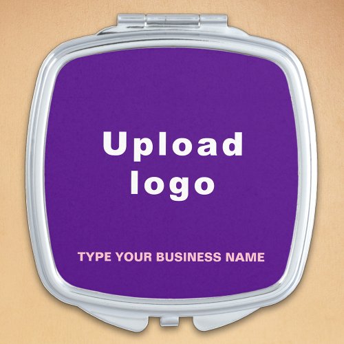 Business Brand on Purple Square Compact Mirror