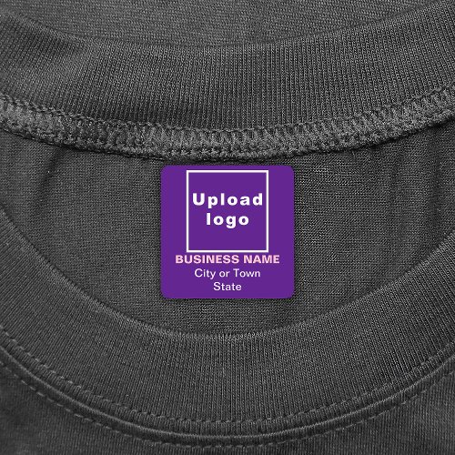 Business Brand on Purple Square Iron On Label