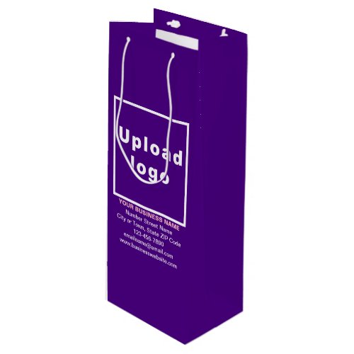 Business Brand on Purple Wine Gift Bag