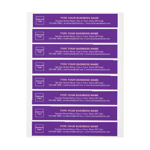 Business Brand on Purple Wrap Around Address Label