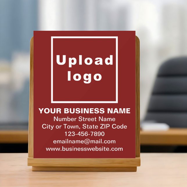 Business Brand on Red Acrylic Sign (Red acrylic sign with your business brand)