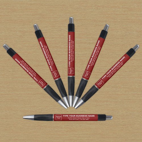 Business Brand on Red Barrel of Pen