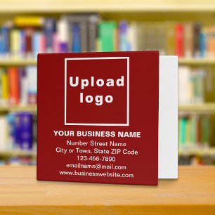 Business Brand on Red Binder