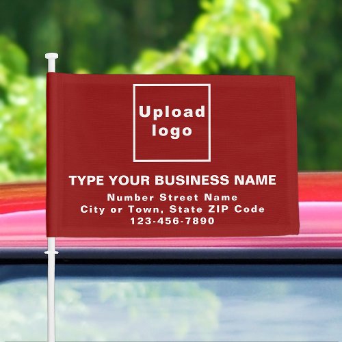 Business Brand on Red Car Flag