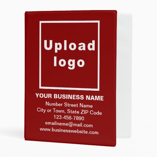 Business Brand on Red Cover of Mini Binder