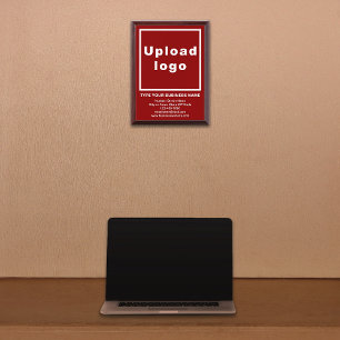 Business Brand on Red Framed Plaque