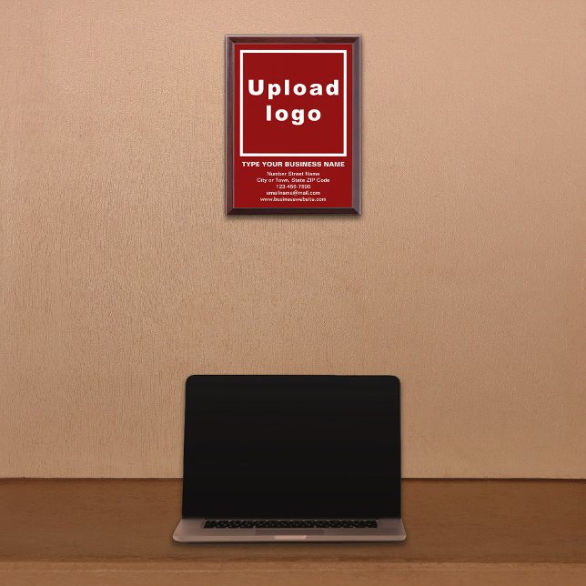 Business Brand on Red Framed Plaque (Creator Uploaded)