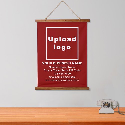 Business Brand on Red Hanging Tapestry