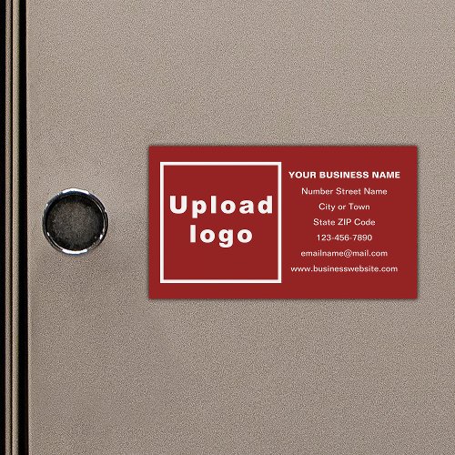 Business Brand on Red Magnetic Card