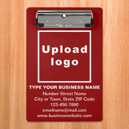 Business Brand on Red Mini Clipboard