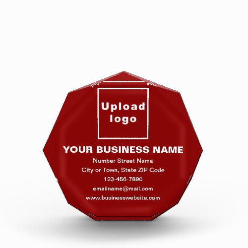 Business Brand on Red Octagon Shape Photo Block