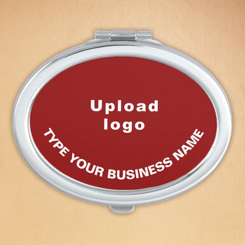 Business Brand on Red Oval Compact Mirror