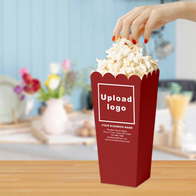 Business Brand on Red Popcorn Box (Business brand on red popcorn box)