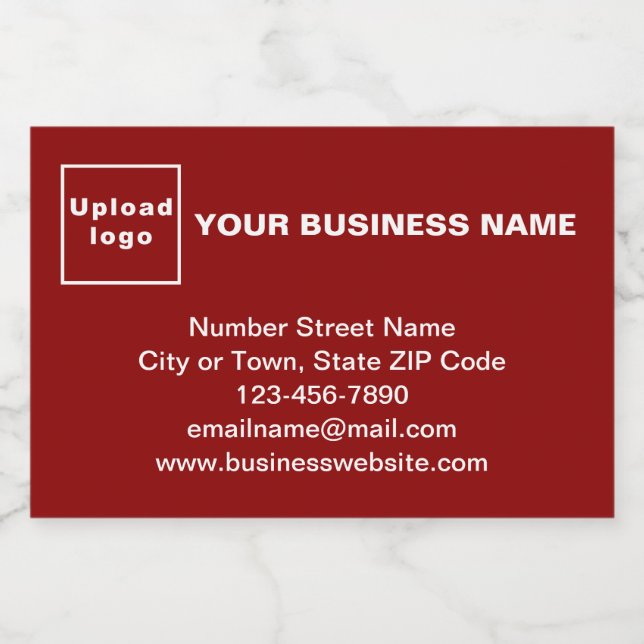 Business Brand on Red Rectangle Food Label (Single Label)