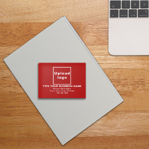 Business Brand on Red Rectangle Paperweight