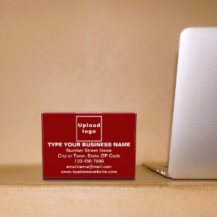 Business Brand on Red Rectangle Photo Block