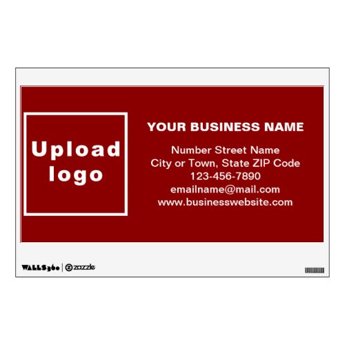 Business Brand on Red Rectangle Wall Decal