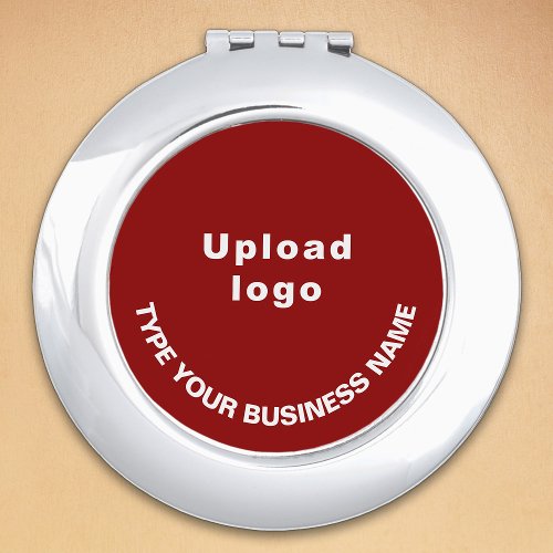 Business Brand on Red Round Compact Mirror