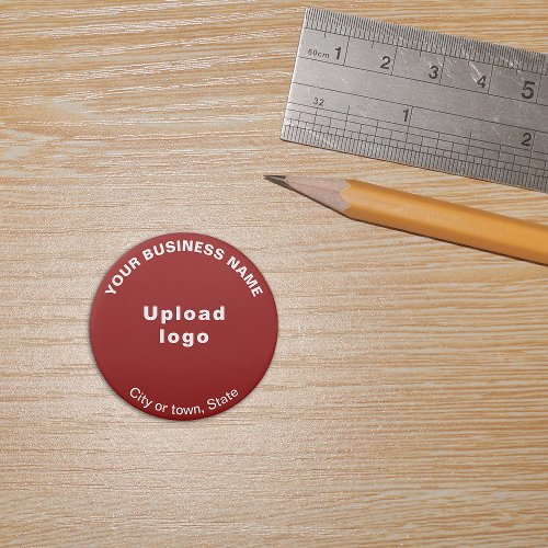 Business Brand on Red Round Shape Eraser