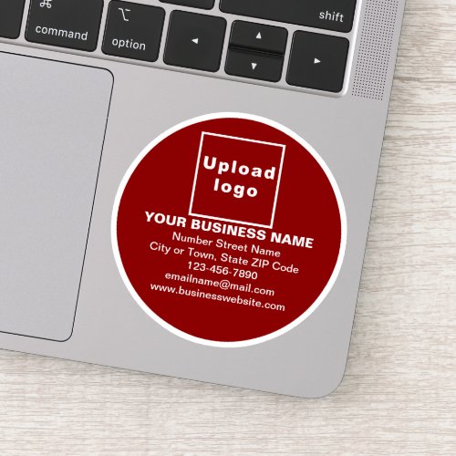 Business Brand on Red Round Vinyl Sticker
