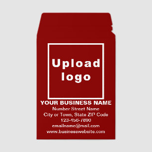 Business Brand on Red Shipping Envelope Mailer