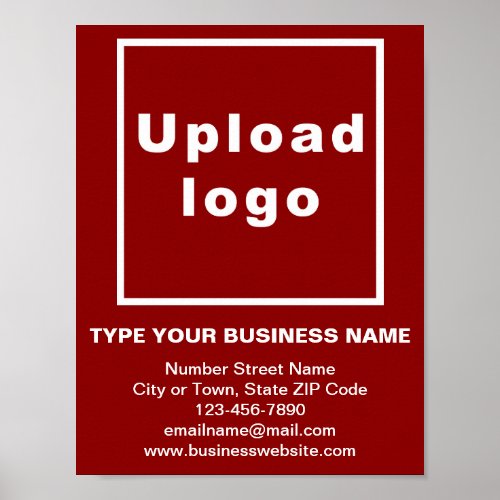Business Brand on Red Small Poster