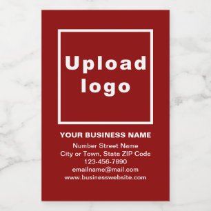 Business Brand on Red Small Size Wine Bottle Label