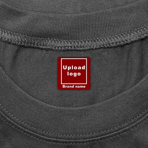 Business Brand on Red Square Clothing Label