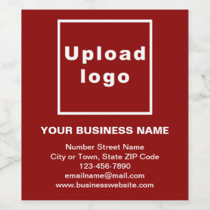 Business Brand on Red Wine Bottle Label