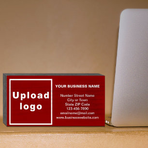 Business Brand on Red Wood Box Sign
