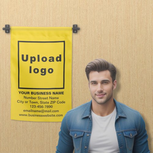 Business Brand on Single_Sided Print Yellow Garden Flag