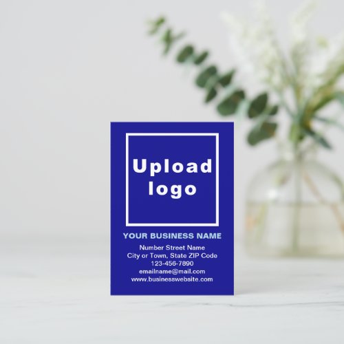 Business Brand on Small Blue Portrait Card