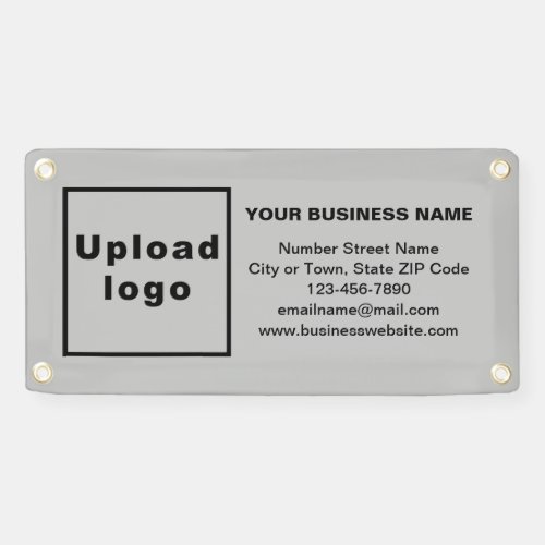 Business Brand on Small Gray Banner