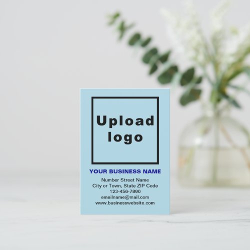 Business Brand on Small Light Blue Portrait Card