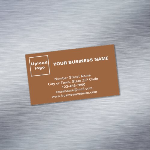 Business Brand on Small Magnetic Brown Card
