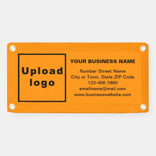 Business Brand on Small Orange Color Banner