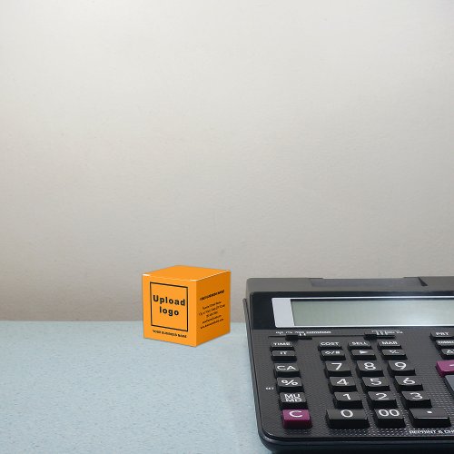 Business Brand on Small Orange Color Box