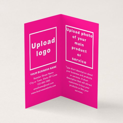 Business Brand on Small Pink Folded Card