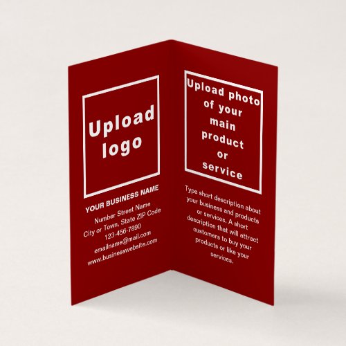 Business Brand on Small Red Folded Card