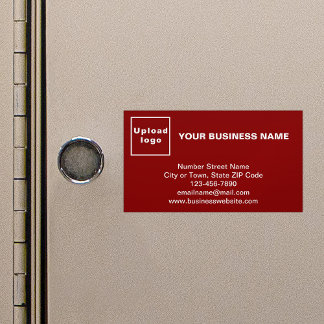 Business Brand on Small Red Magnetic Card