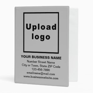 Business Brand on Small Size Gray Binder